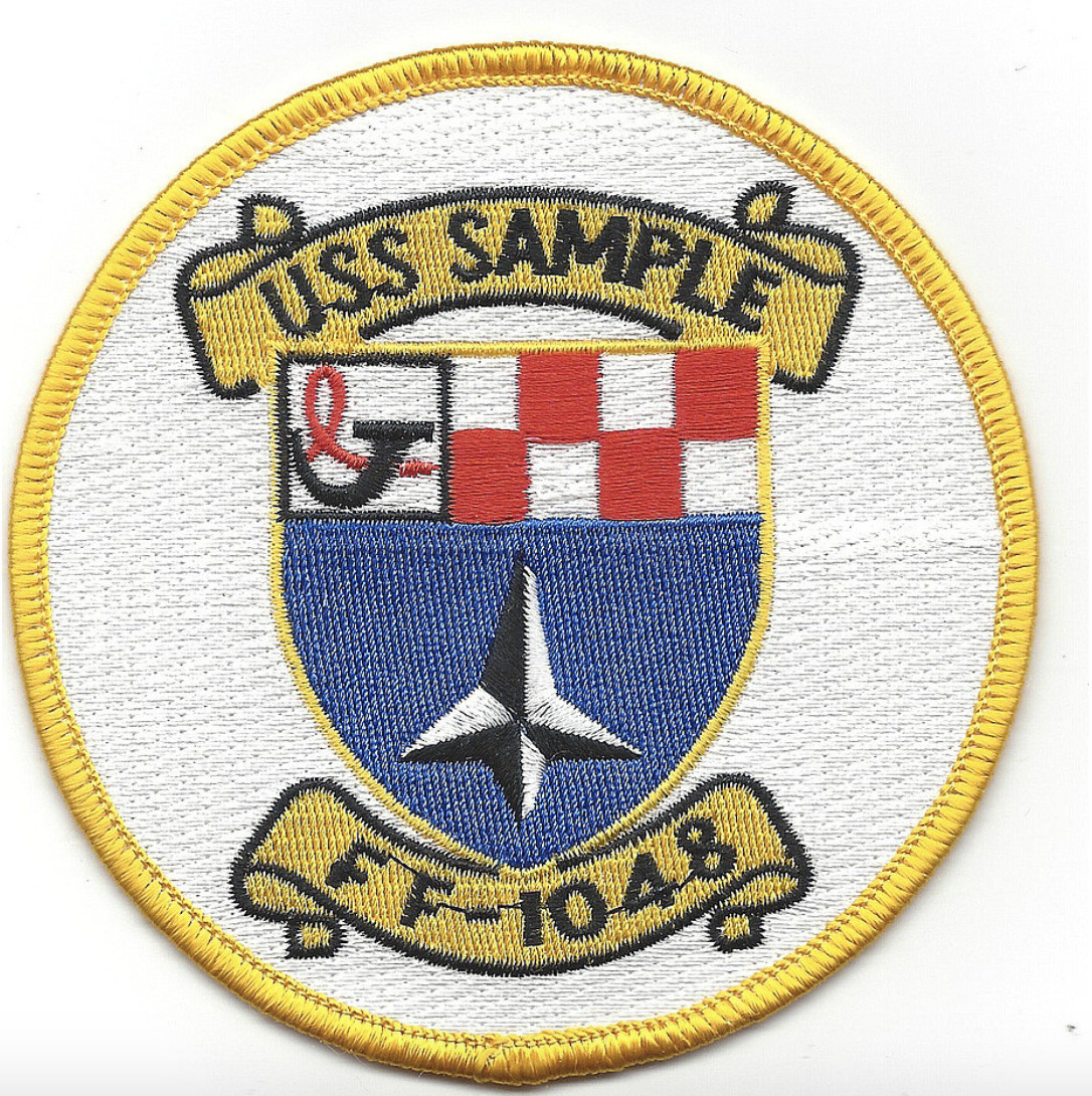 4" NAVY USS SAMPLE FF-1048 EMBROIDERED PATCH