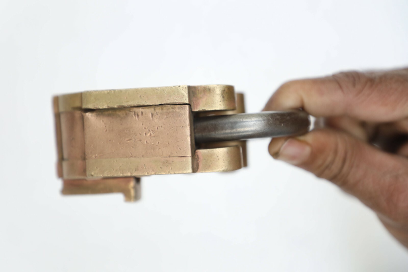 VintageBrass & Copper Handcrafted Push Button Solid Heavy Tricky/Puzzle Padlock