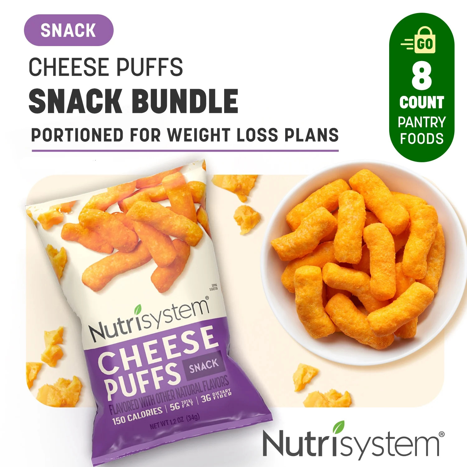 Nutrisystem Cheese Puffs Weight Loss Support 8 Count
