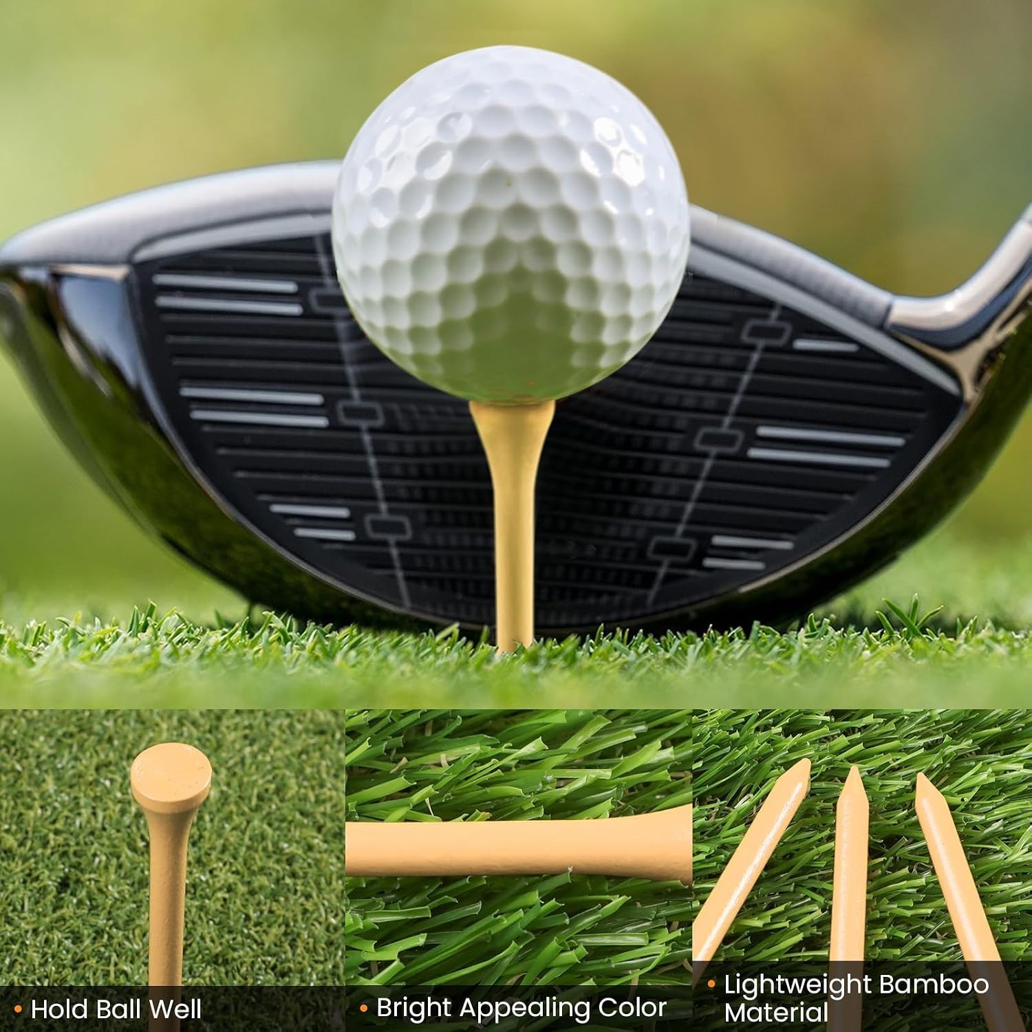 Bamboo Golf Tees 1000 Count Pack