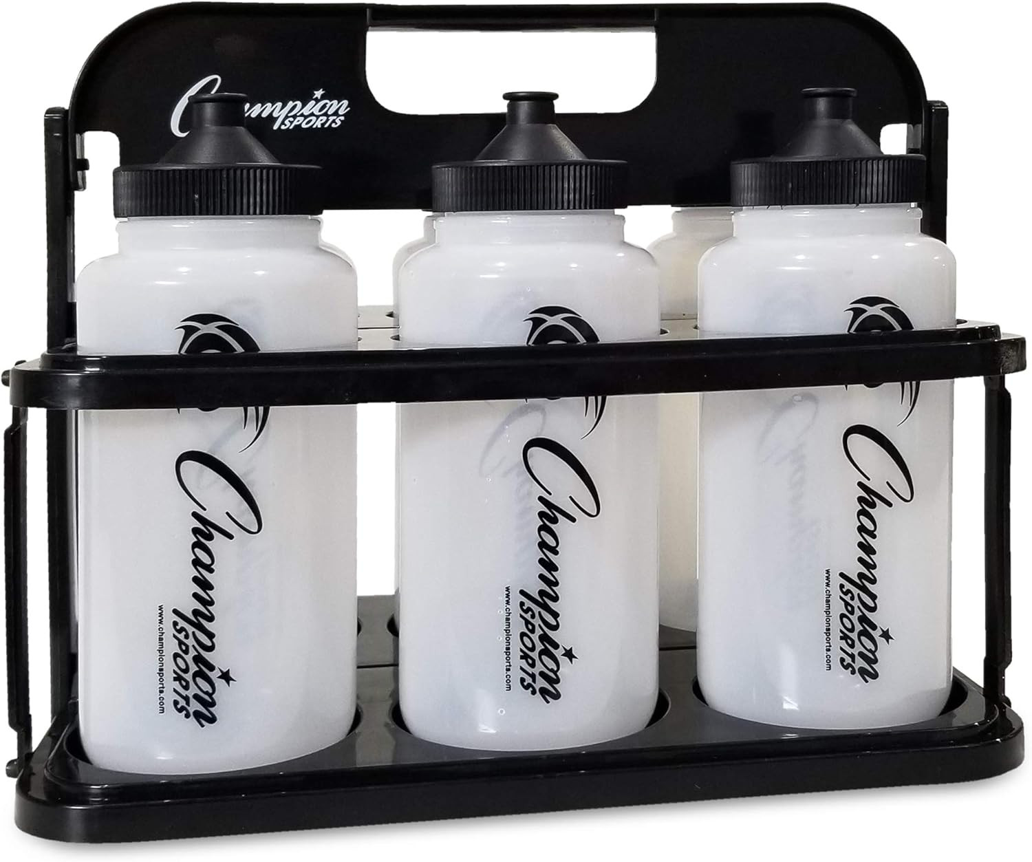 Plastic Water Bottle Set, Quart, Black