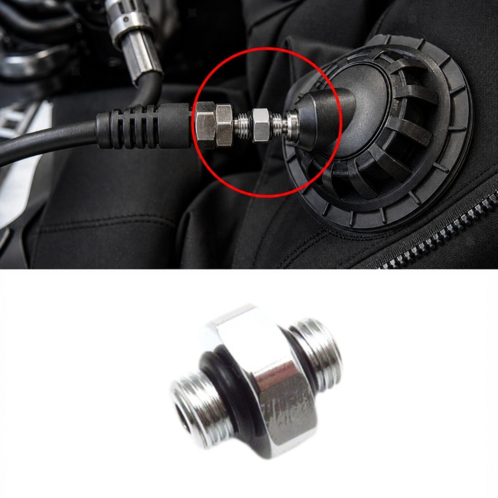 Diving Brass Adapter 3/8-24 to 3/8-24 Threaded Connector Simple Installation
