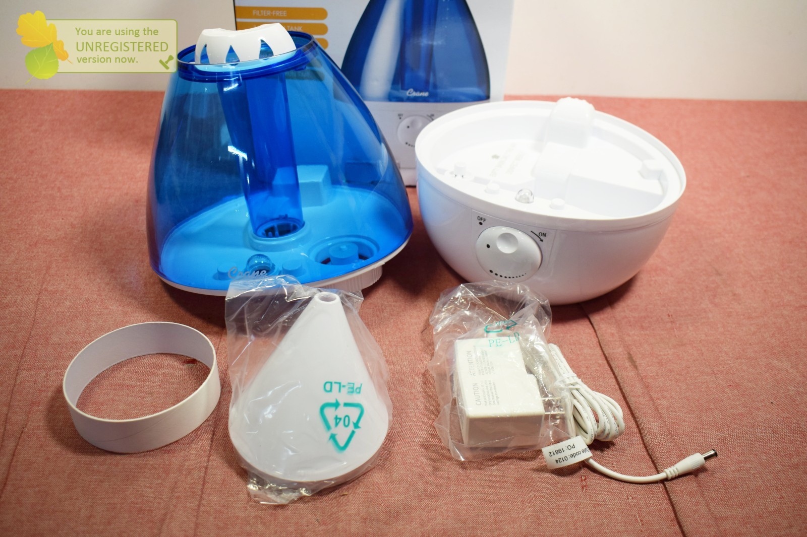 Crane Drop Ultrasonic Cool Mist Humidifier - Blue/White
