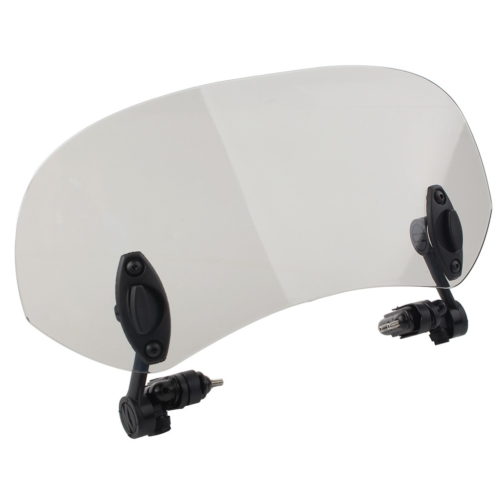 Adjustable Clip-On Windshield Extension Spoiler Windscreen Deflector Motor US