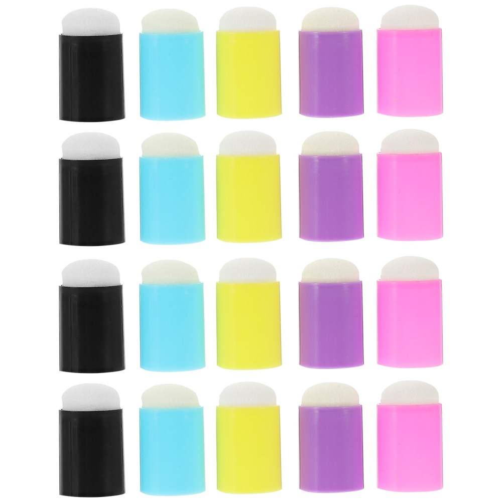 25 Pcs Finger Drawing Sponge Set Daubers for Stenciling Stamping Tools