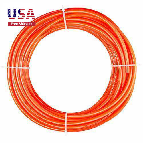 12mm x 8mm Pneumatic Air Line Tube PU Air Hose Fluid Air Brake 16.4ft Orange