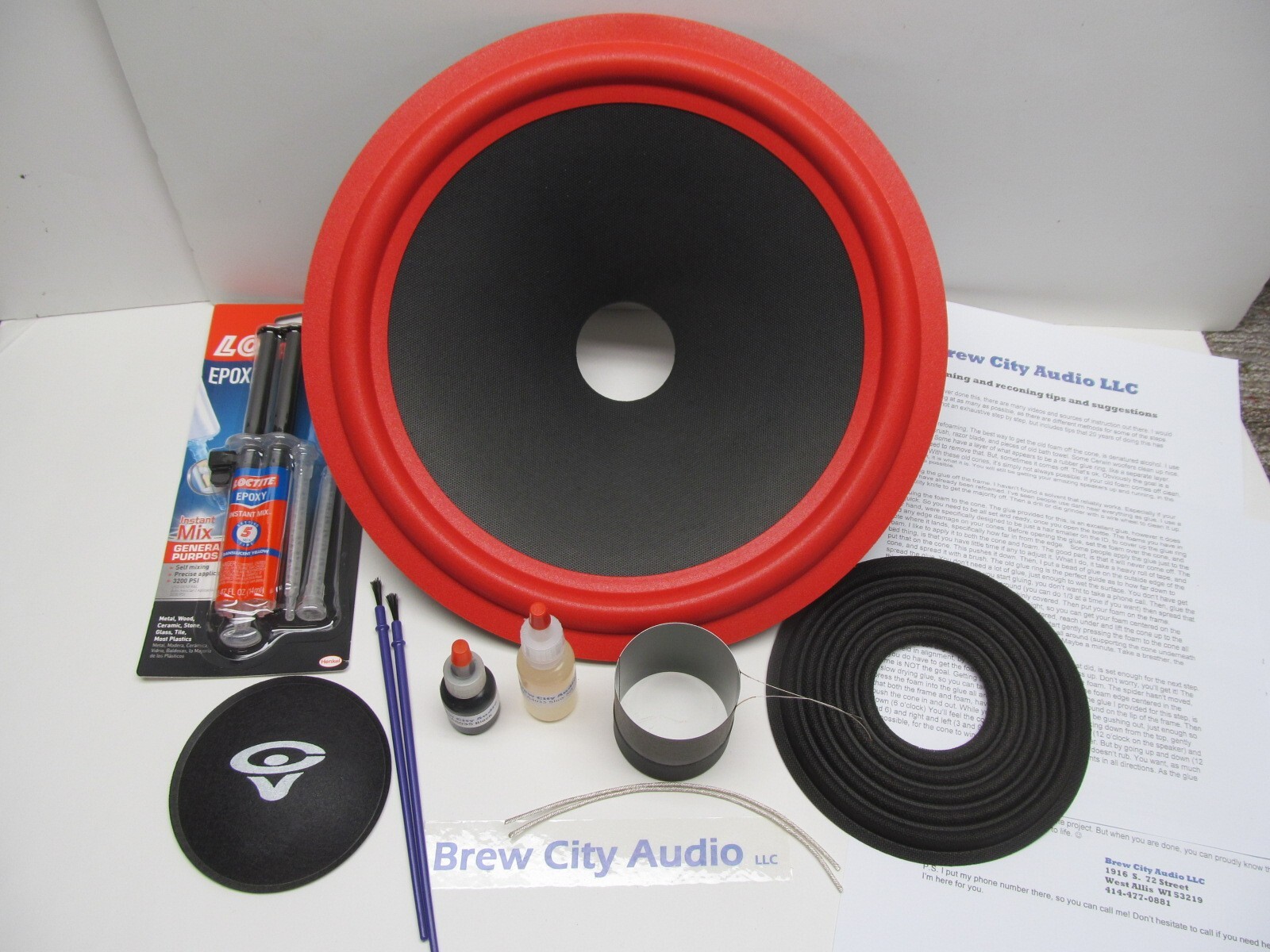 12" 4 Ohm Recone Kit for Cerwin Vega  DX7 DXW12  woofer
