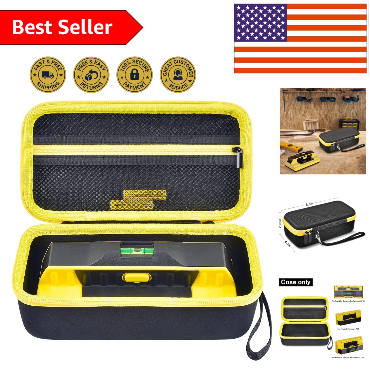 Durable EVA Case for Franklin Sensors ProSensor M210 | Organized Tool Storage