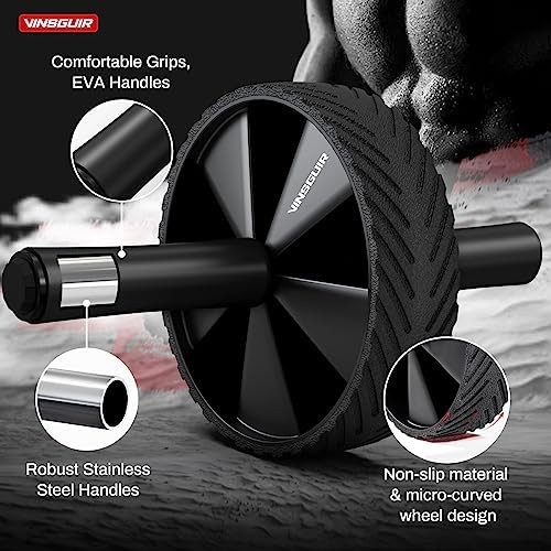Vinsguir Ab Roller Wheel - Workout Equipment for Abdominal & Medium, Black