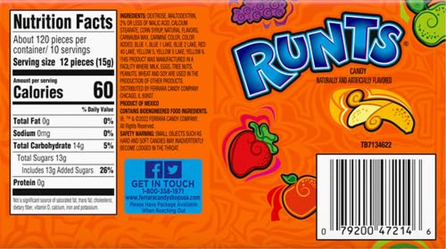 Runts Candy Theater Box, 5 Ounce