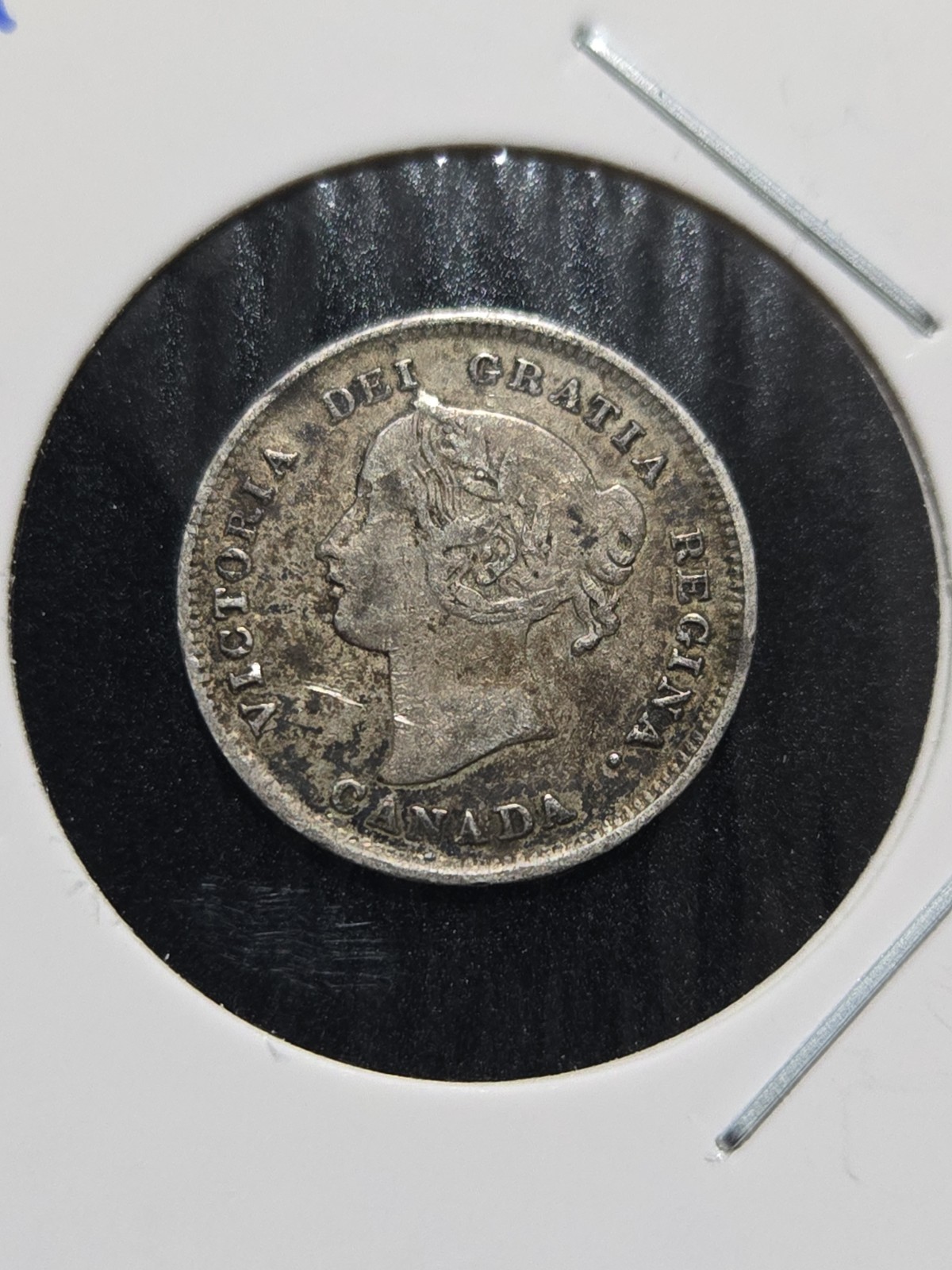 1893 Canada 5 Cents Silver Foreign Coin