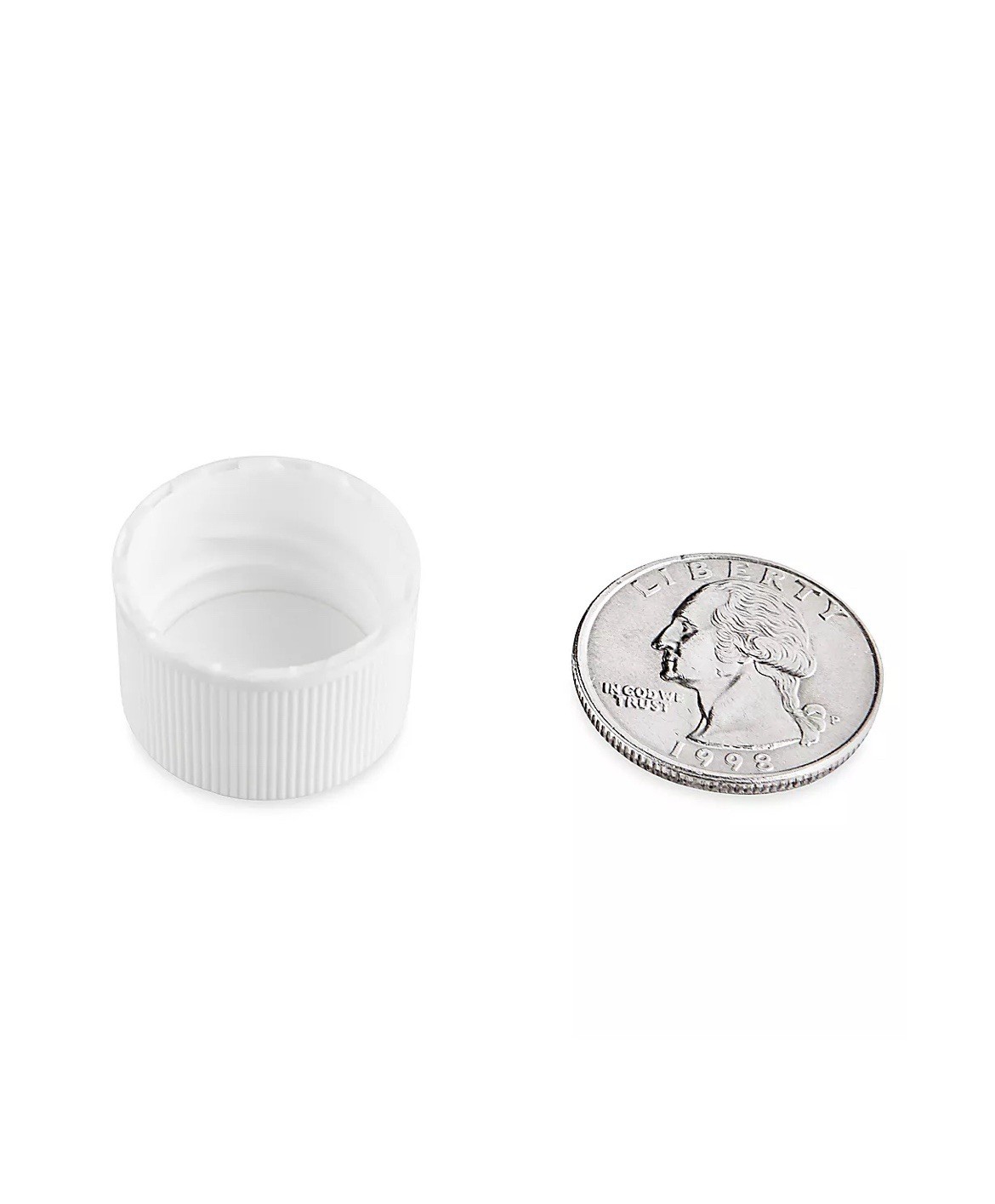 Plastic Bottle (HDPE) w/White Lid, 1-oz. 20-Pack, New