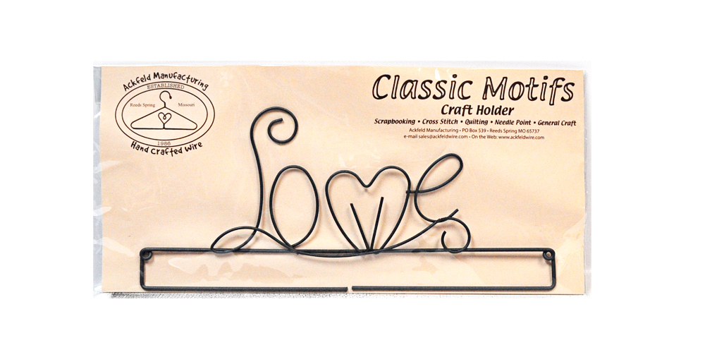 Classic Motifs Love 12 Inch Split Bottom Craft Holder