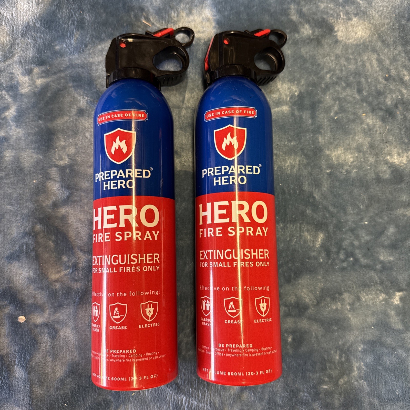 Prepared Hero Fire Spray - Mini Fire Extinguishers for House, Car Lot Of 2