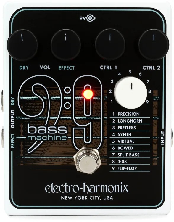 Electro-Harmonix BASS9 Bass Machine Simulator Effects Pedal