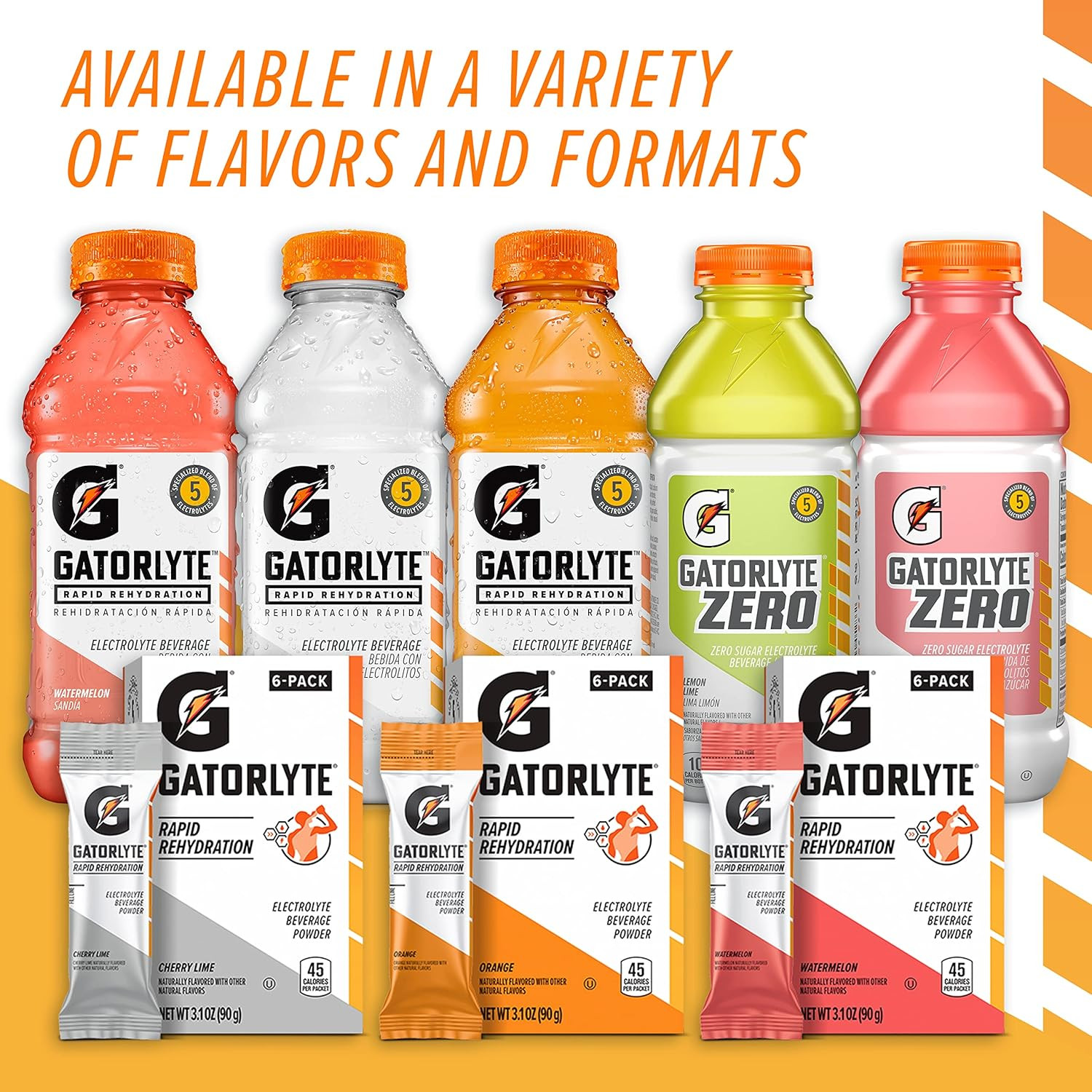 Gatorlyte Zero Sugar Lemon Lime Electrolyte Drink, 12 Pack, 20 Fl Oz Bottles