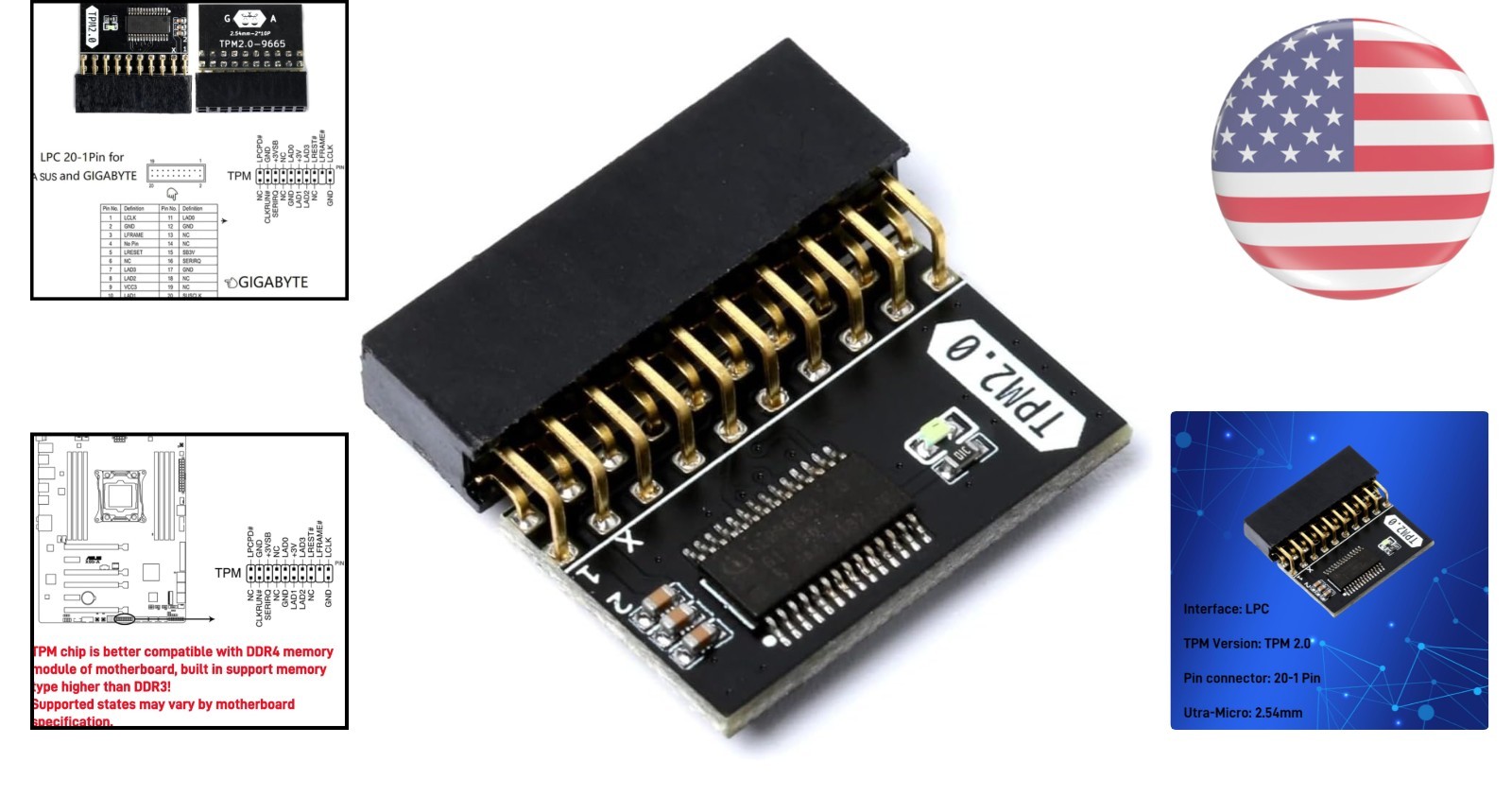 Upgrade Your ASUS with TPM 2.0 Security Module - 20-1 Pin Configuration