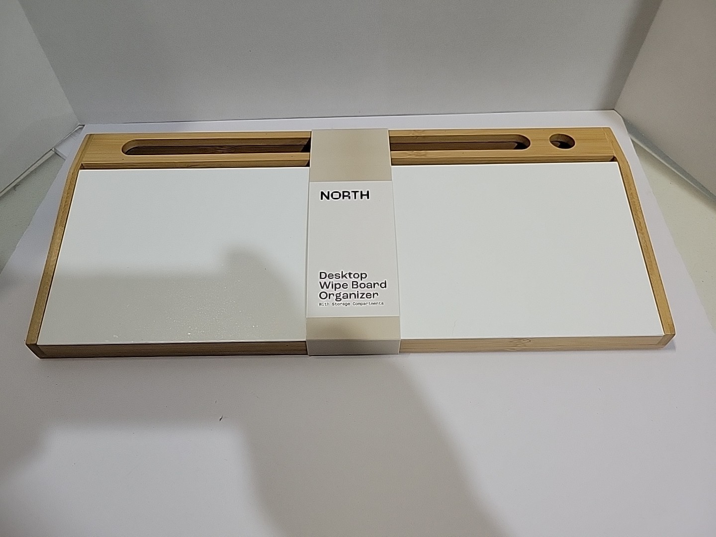 North Desktop Wipe Board Organizer Bamboo Desk Accessories Tool Holder