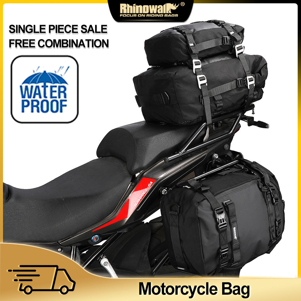 Rhinowalk Motorcycle Rear Bag 10L-30L Motor Side Tail Bag Waterproof Inner Bag