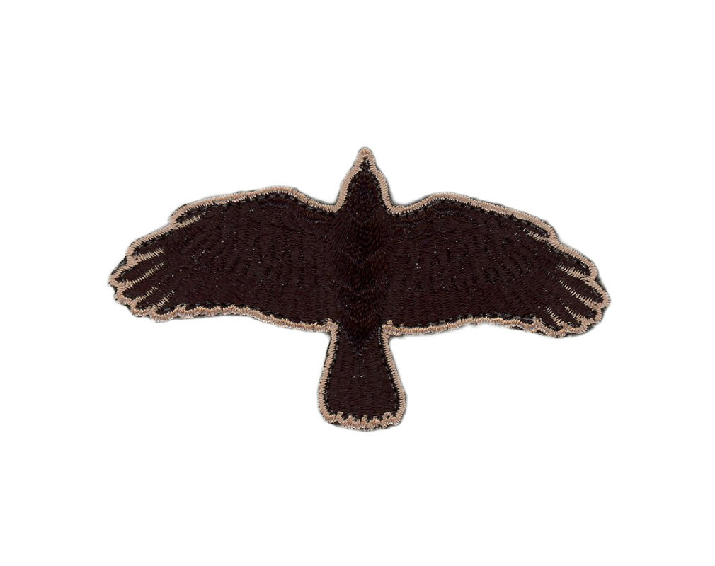 Black Odin Raven Flying Crow Vikings Patch Iron on
