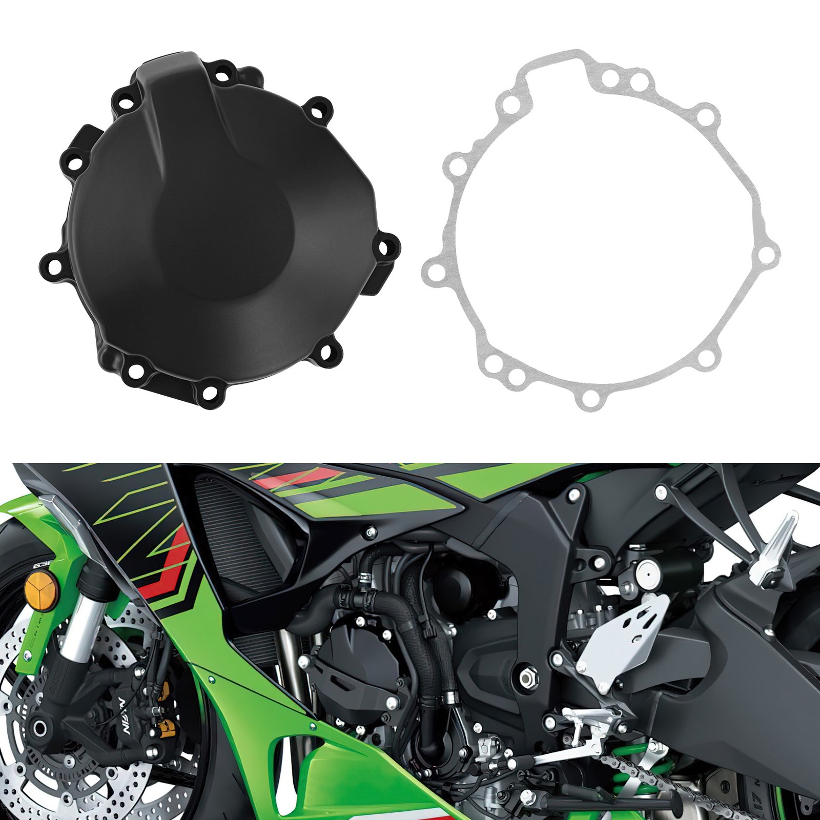 Engine Crankcase Stator Cover Fit For Kawasaki ZX6R ZX-6R 2007-2012