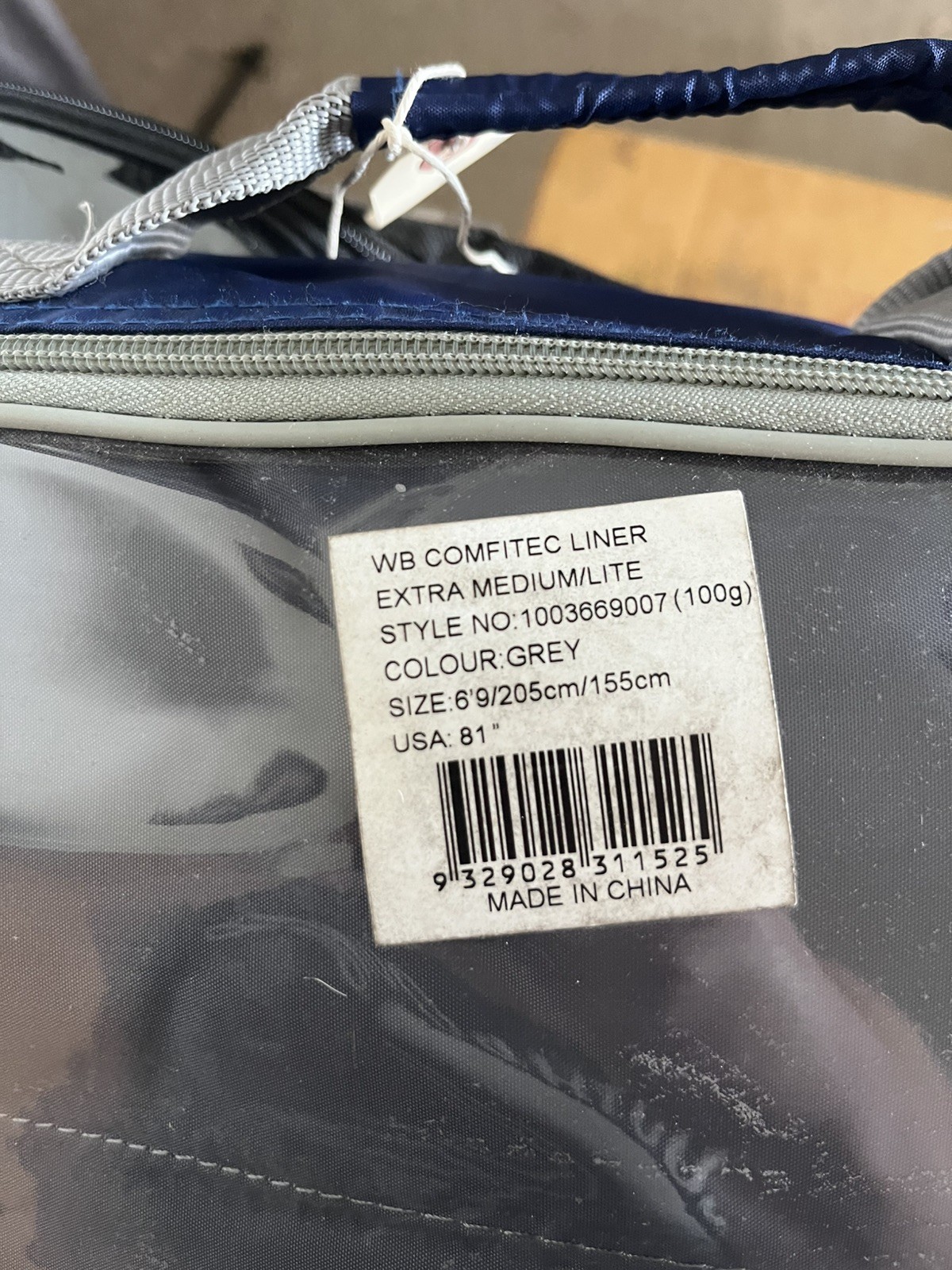 Weatherbeeta Comfitec Liner Medium/Lite/81" / NWT