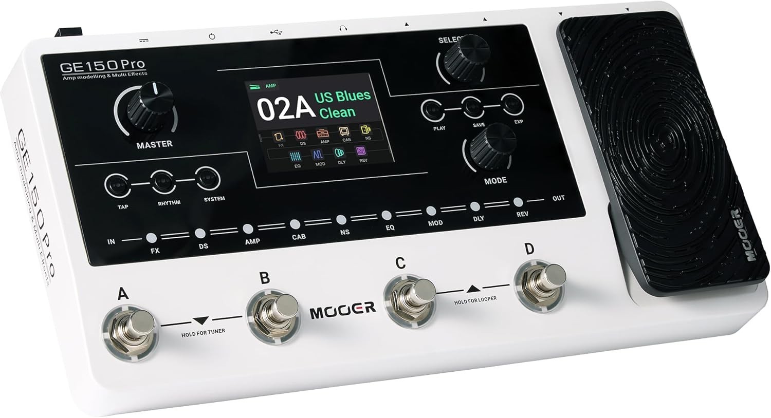 GE150 Pro Guitar Amp Modelling Multi Effects, Reverb, Delay, Looper Drum with...