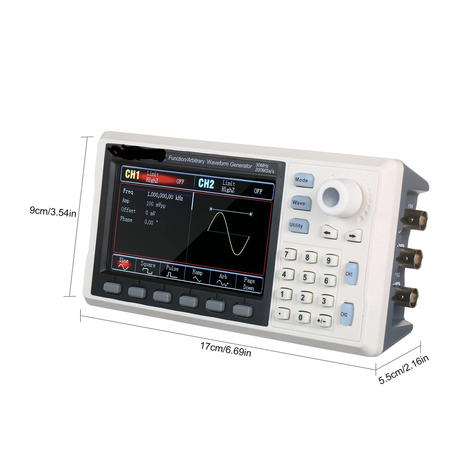 UTG962E Arbitrary Waveform Generator Function Generator Kit 60Mhz 200MSa/s B9