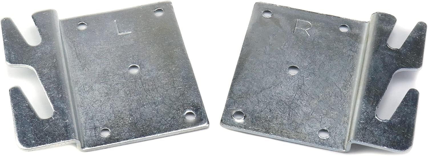 AOMUCH Universal Wood Bed Rail Hook Plates for Beds Frame Small, Silver