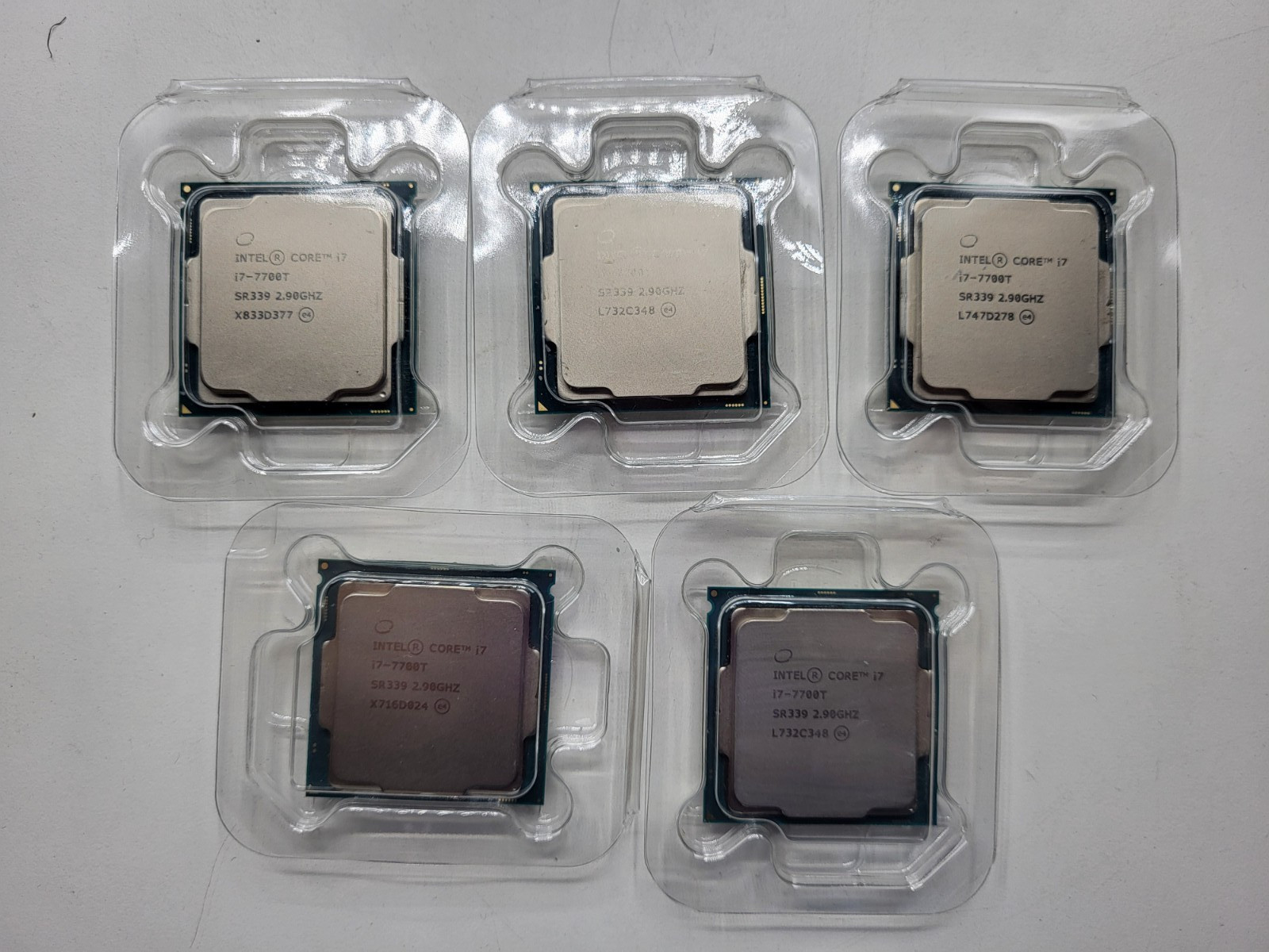 Lot of 5 Intel Core i7-7700T 2.90 GHz LGA 1151 Desktop CPU Processor SR339
