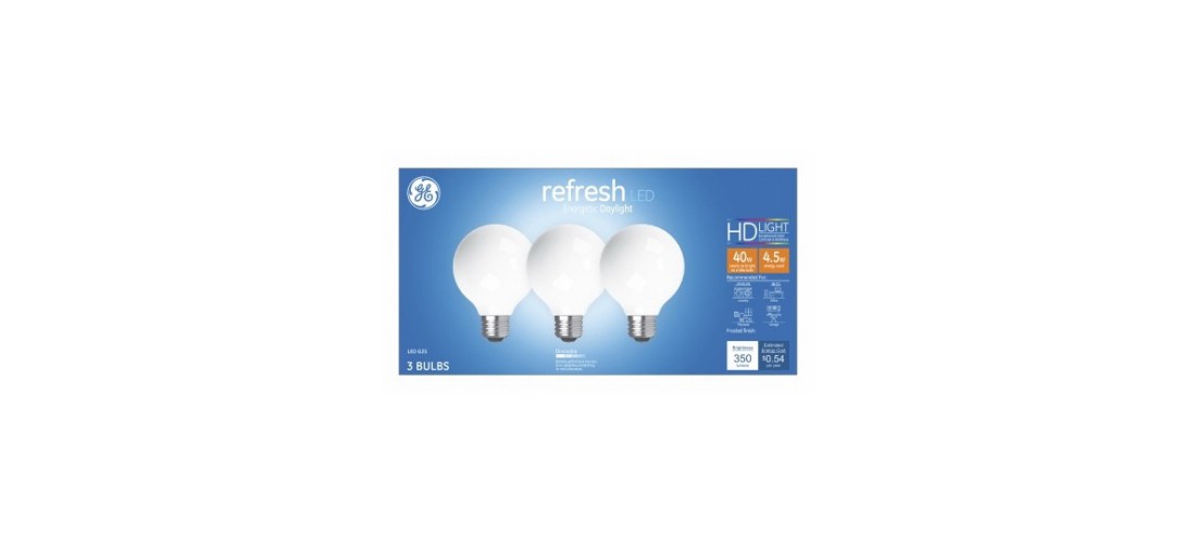 GE 43281 LED Bulb Refresh G25 E26 (Medium) Soft White 40 W Frosted