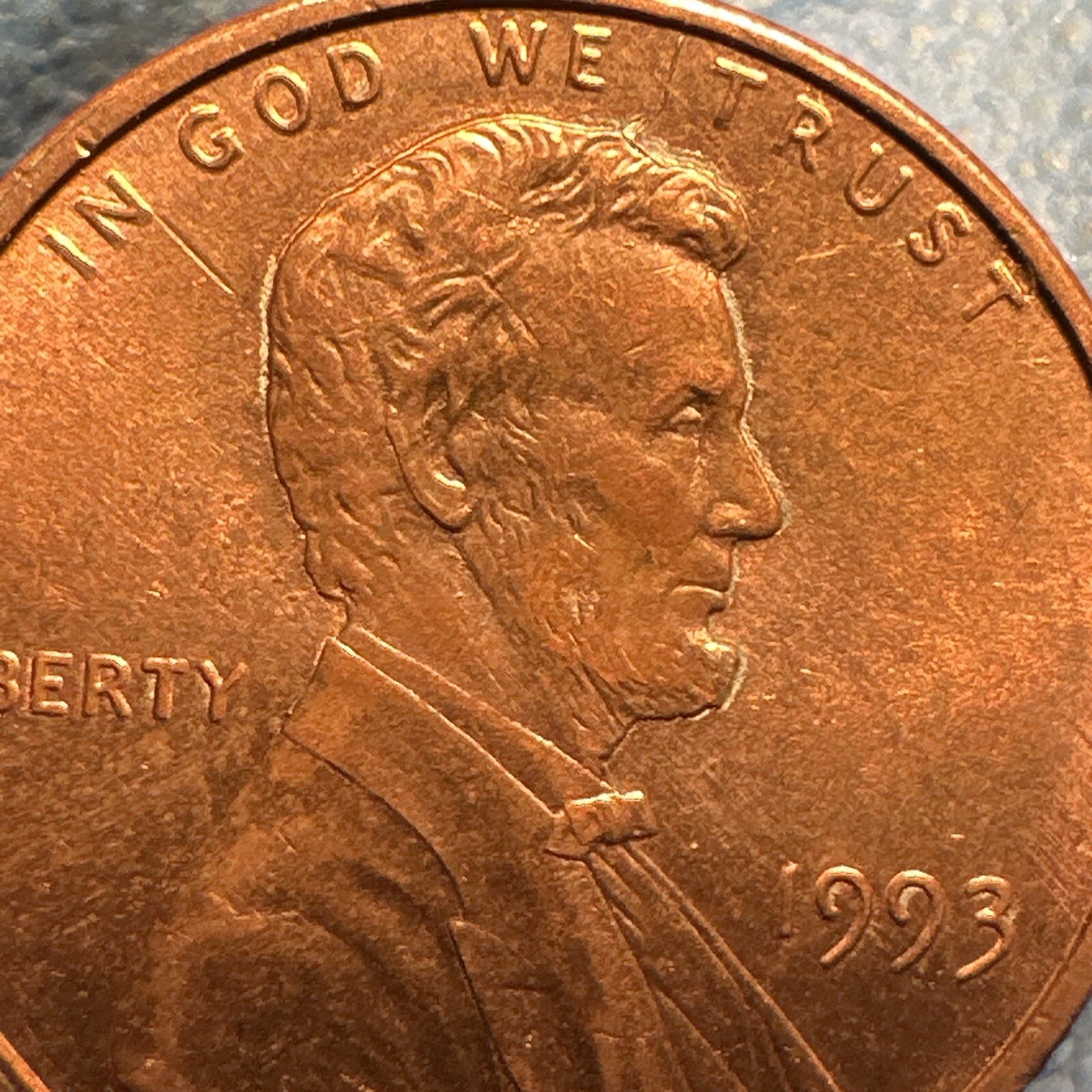 1993 Lincoln Memorial Spike Head Die Break Error Plating Doubling