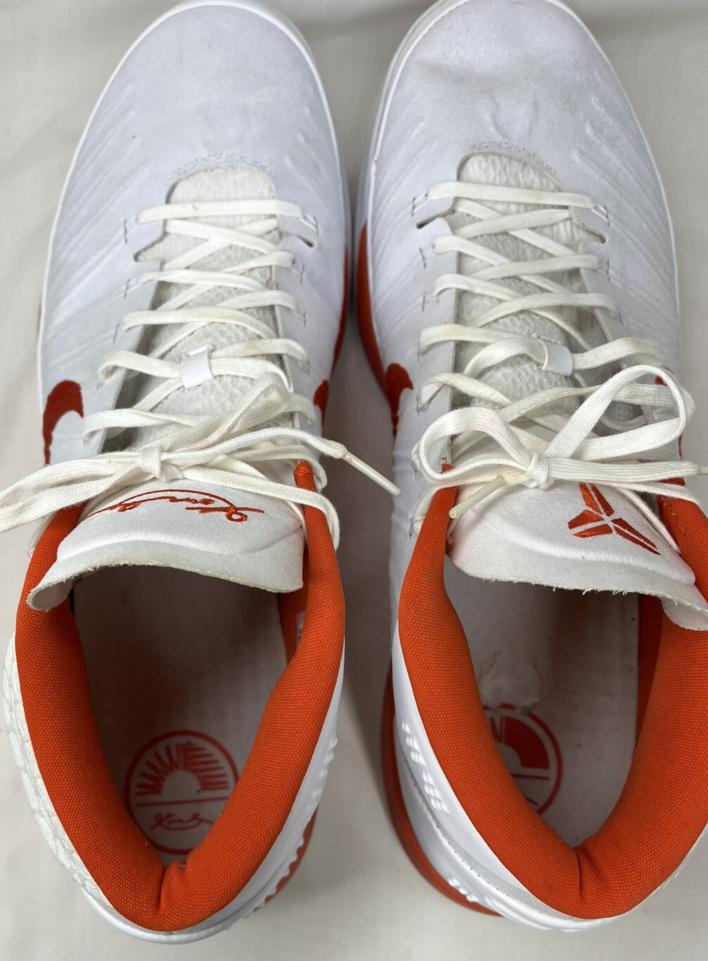 Nike Kobe AD White Orange TB 942521-111 Basketball Shoe Promo Sz 17 RARE EUC