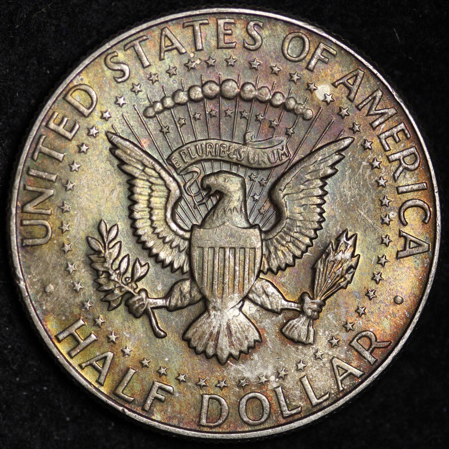 1968-D Kennedy Silver Half Dollar CHOICE BU TONED E278 KN2
