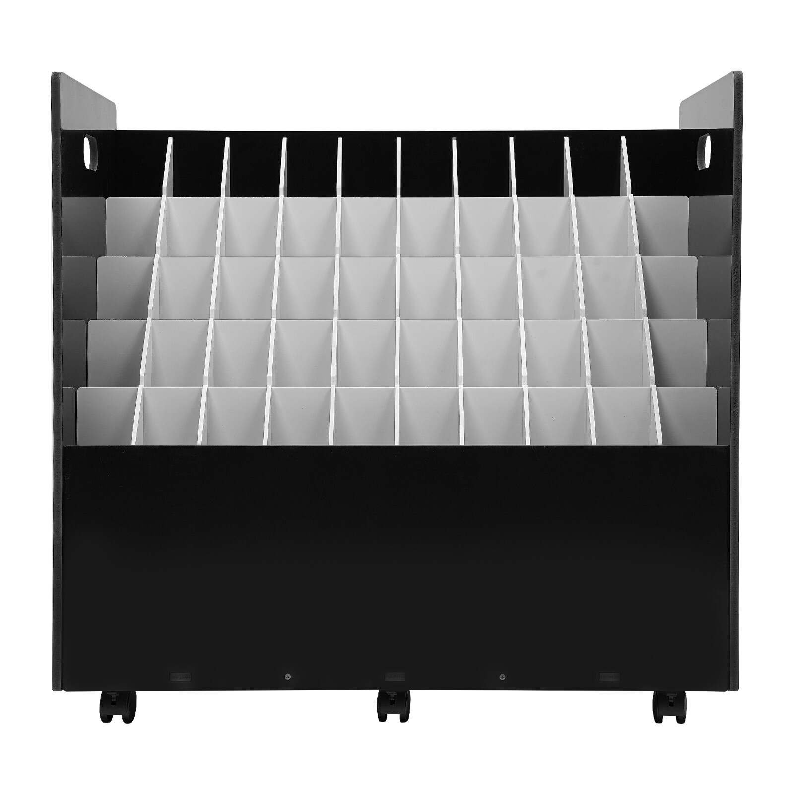 50-slot Blueprint Organizer Roll File Storage Holder Movable Roll File Cart