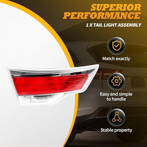 815900E060 Driver Side Inner Tail Light Compatible with Highlander 2014 Left