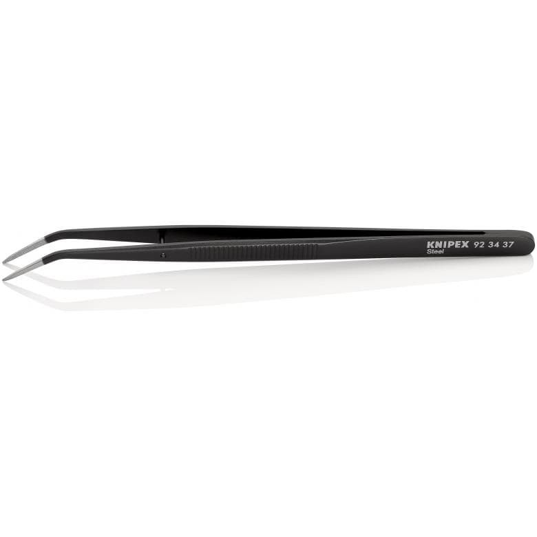 KNIPEX 92 34 37 Precision Tweezers with centering pin 6,1" in black