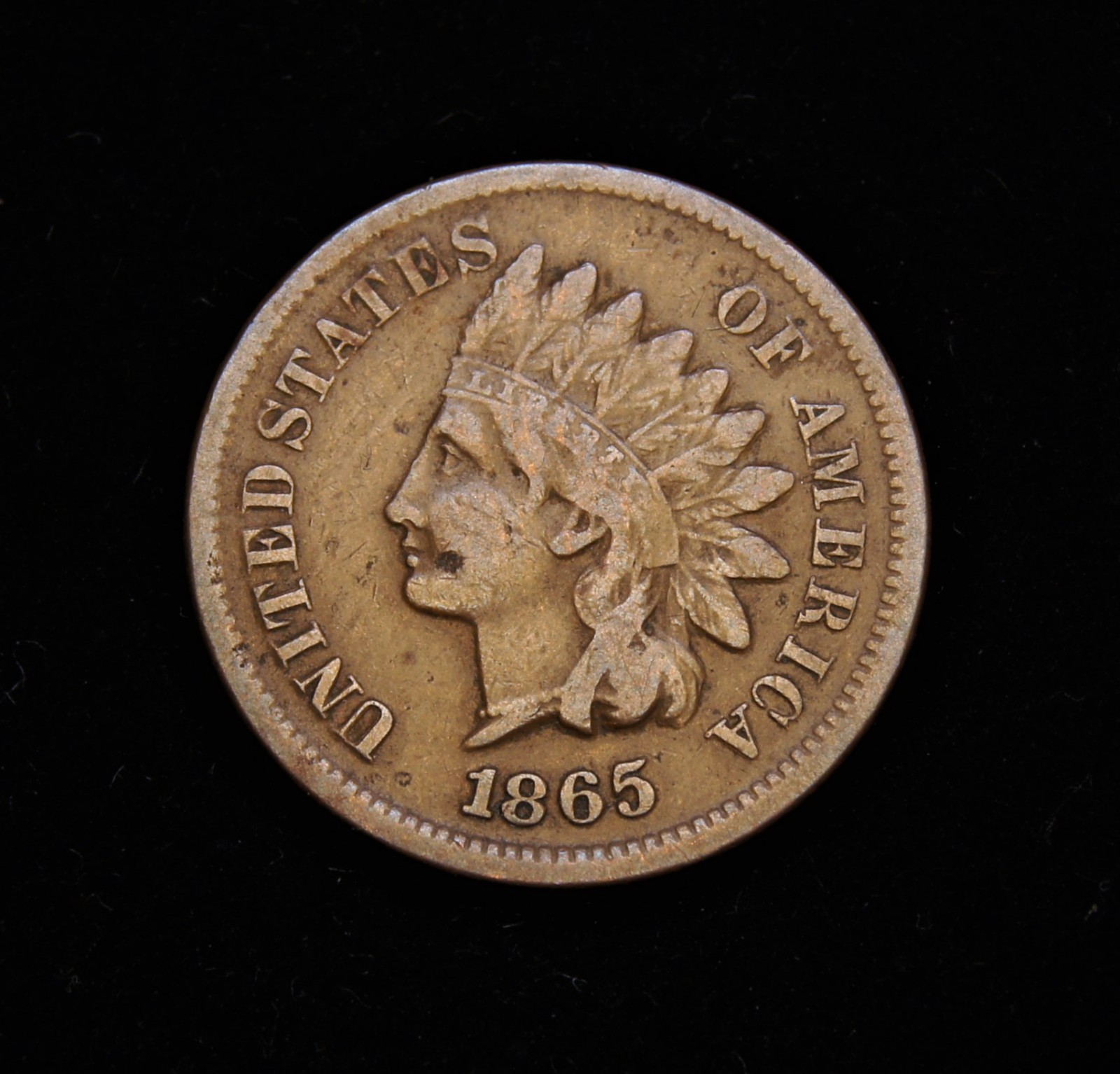 1865 Indian Head Cent  Fine