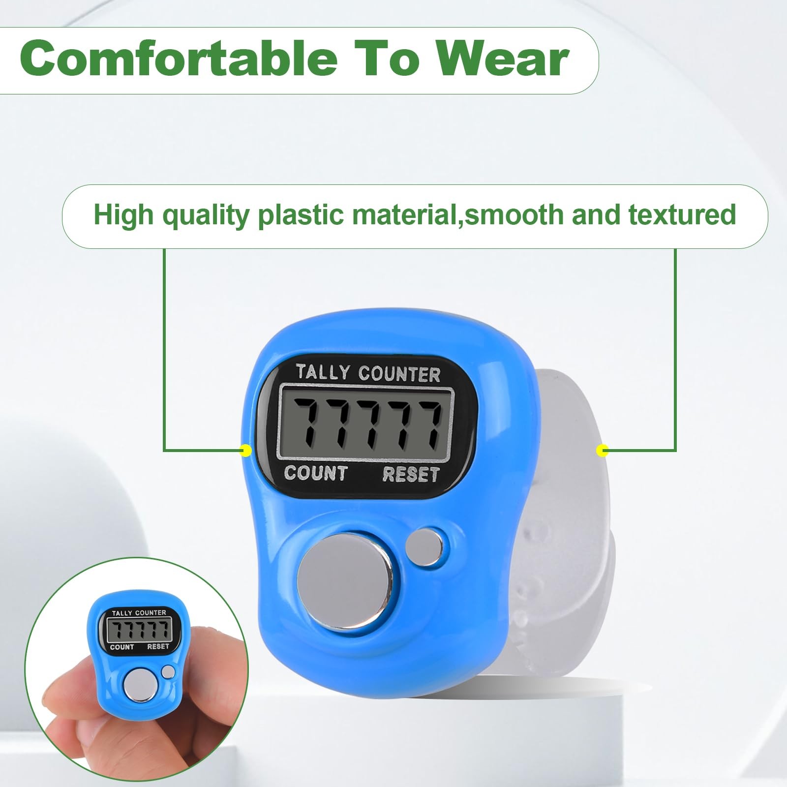 Electronic Tally Counter - 10 Pack Digital Clicker with 5-Digit LCD Display