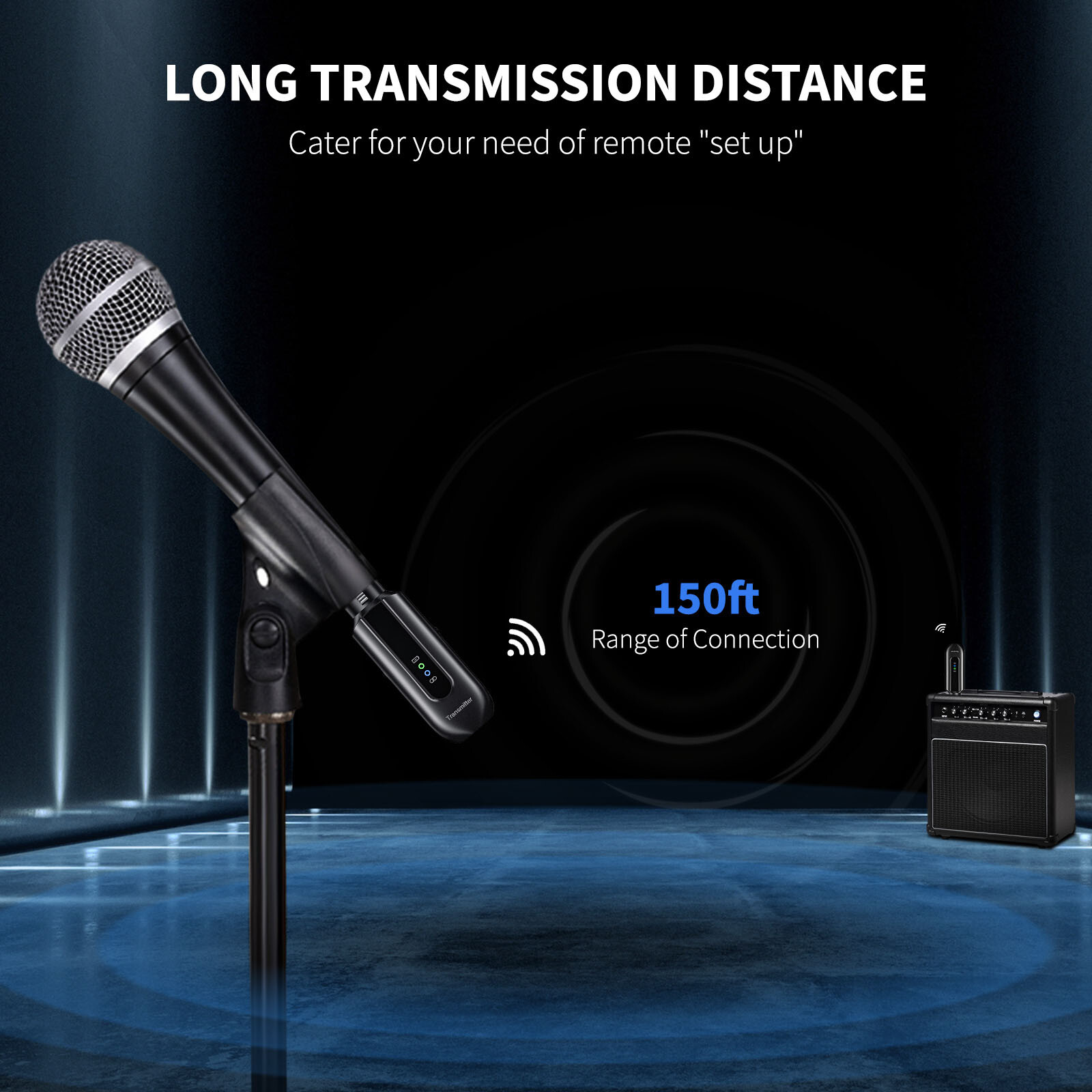 POGOLAB 2.4Ghz XLR Microphone Wireless System Wireless Mic Transmitter Receiver