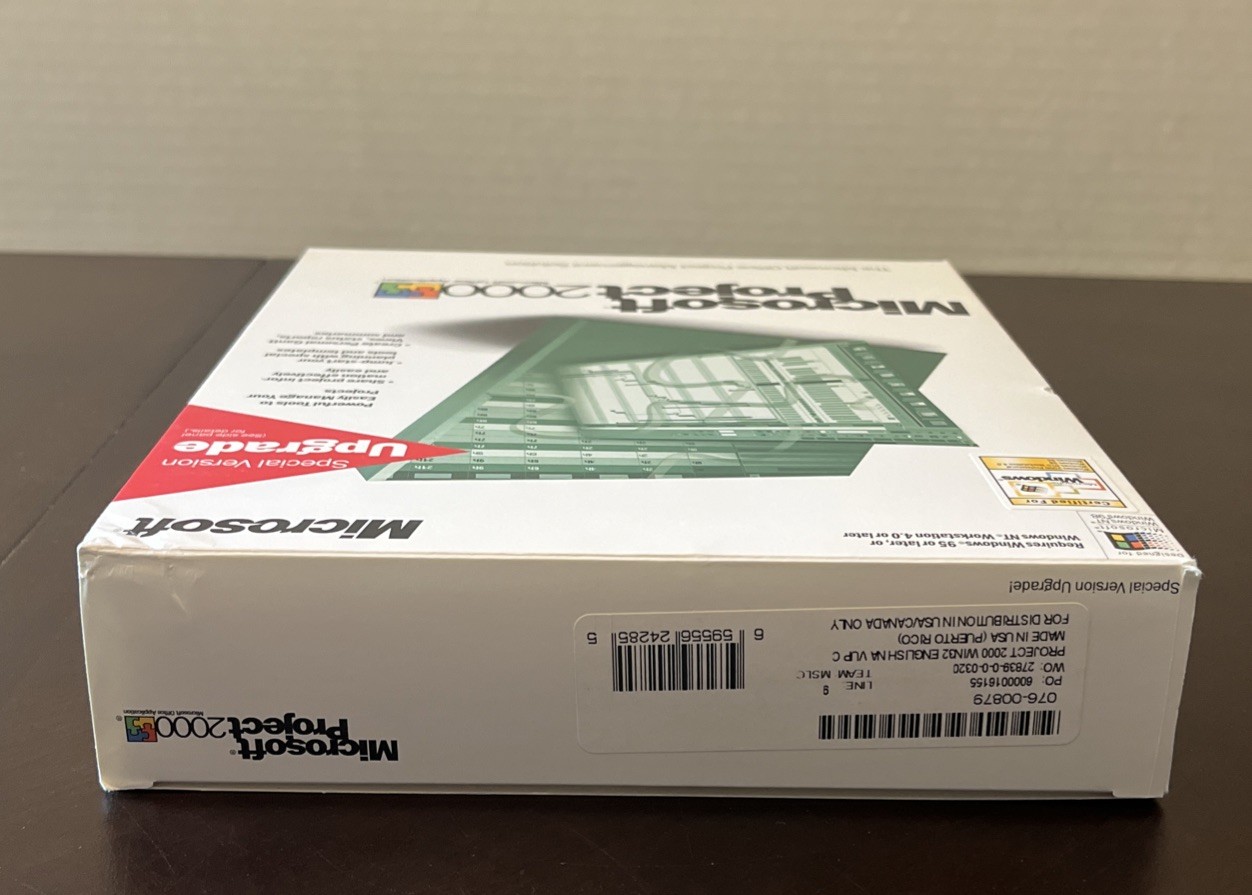 Microsoft Project 2000 Special Version Upgrade Windows 95 Or Later