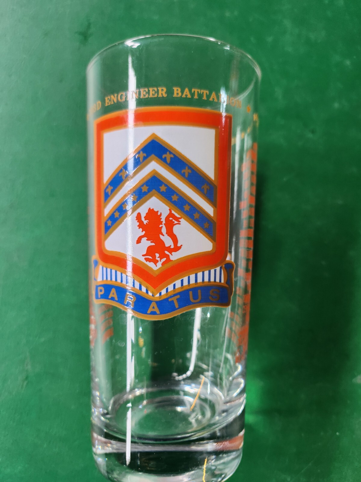 103D Engineer Battalion US Army  Drinking Glass Paratus  (CK 5)