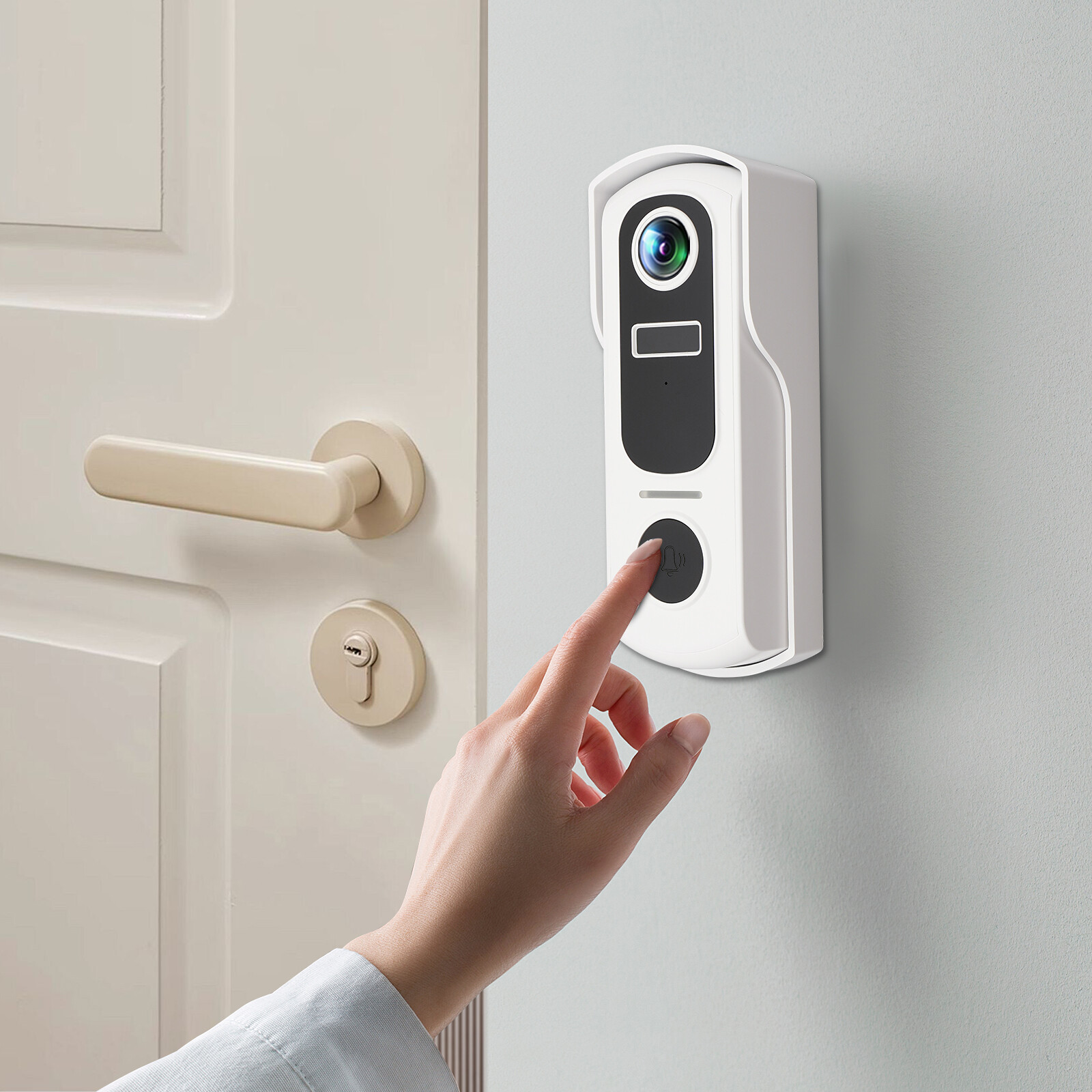 Wireless Doorbell Camera with Chime 2KFHD WiFi Video Doorbell Camera