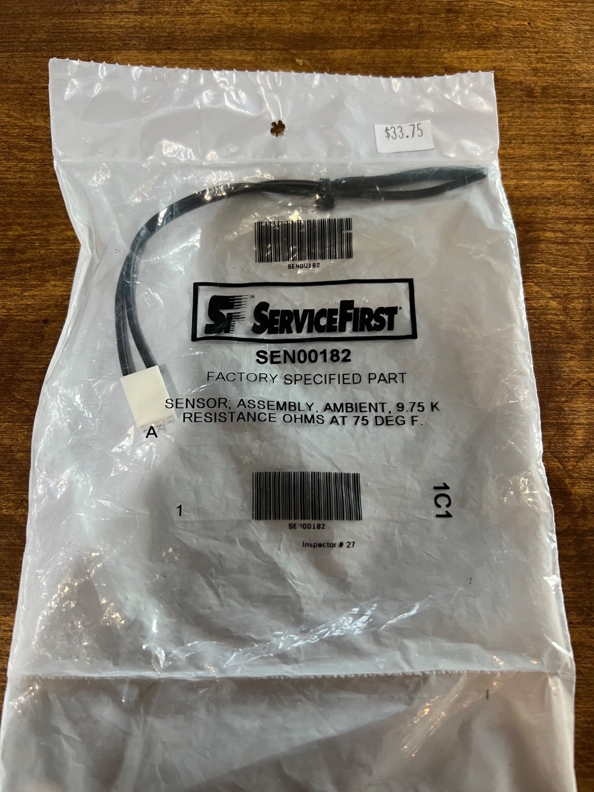 Trane Ambient Sensor Assembly, SEN00182
