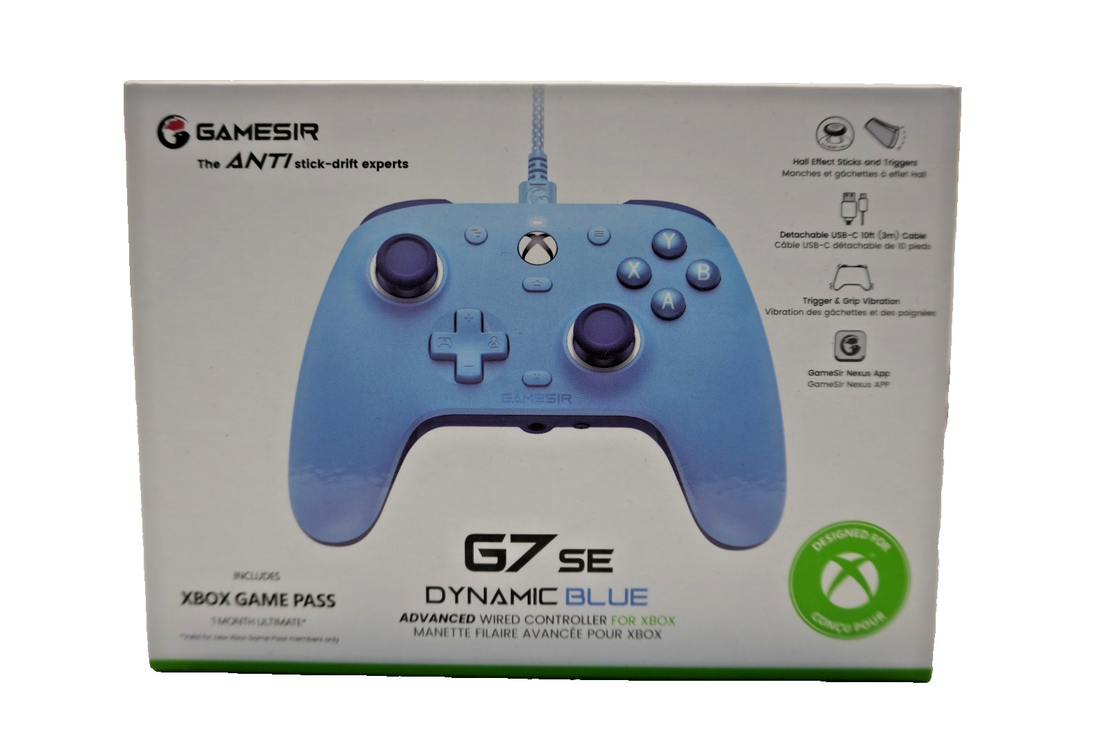 New GameSir G7 SE Wired Controller Blue w/ 1 Month Unlimited Game Pass