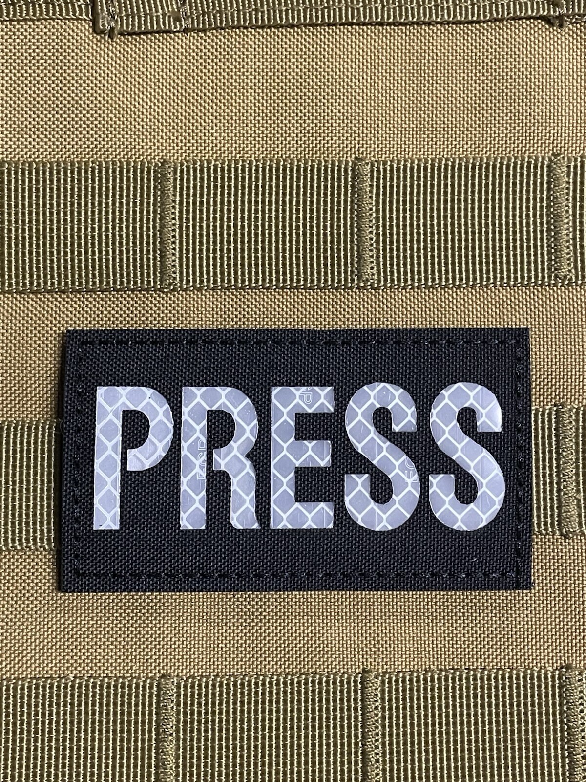 Press Reflective Solas USCG Tactical Duty Patch Hook Loop Backing Low Visibility