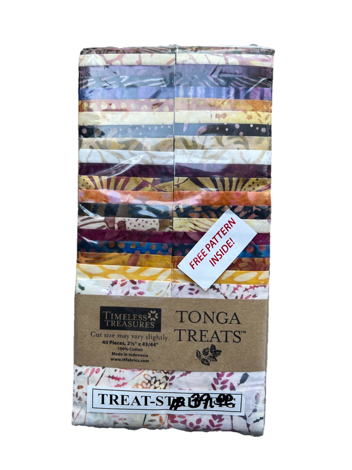 Timeless Treasures Tonga Treats 40 Pc , 2.5 quilting fabric
