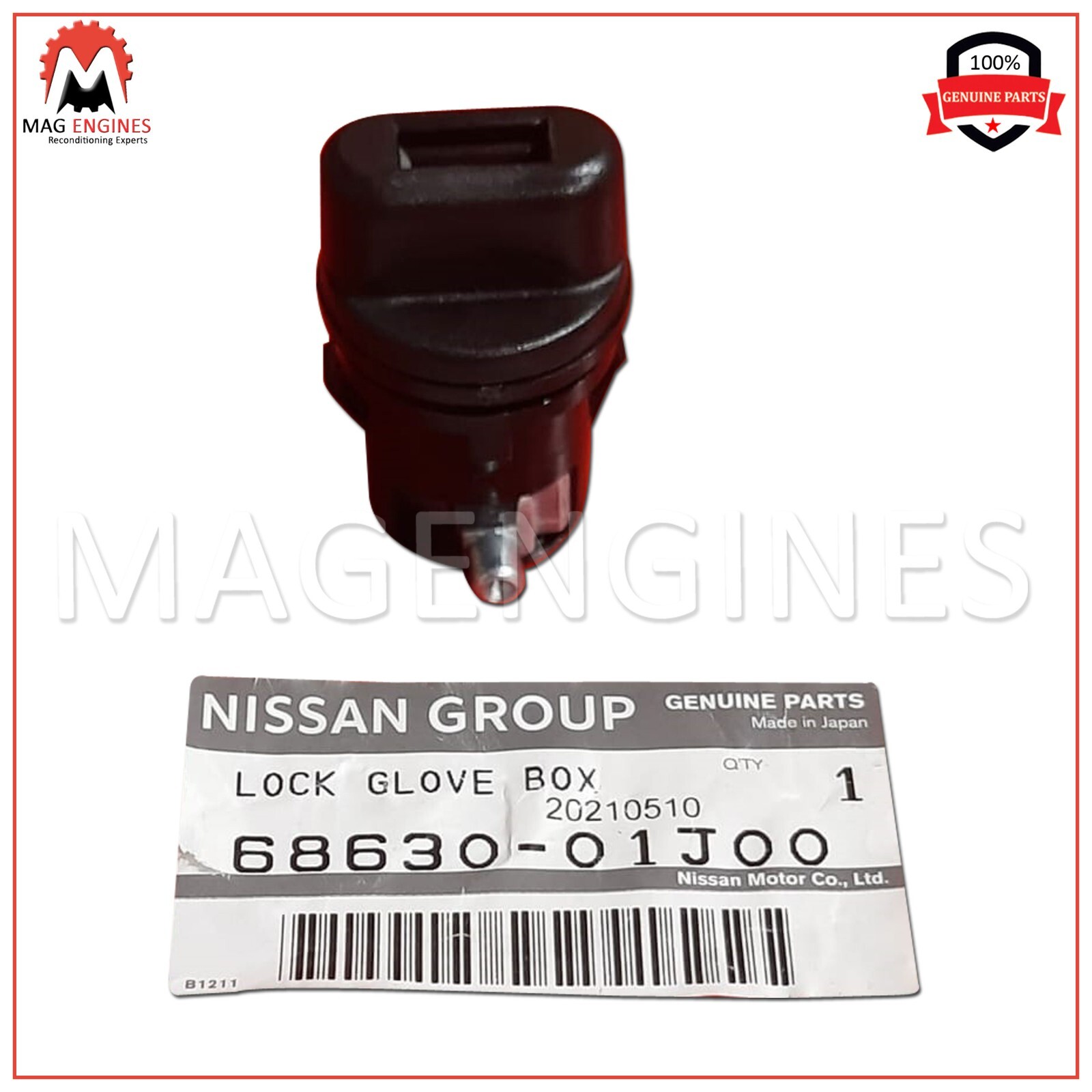 68630-01J00 GENUINE OEM NISSAN LOCK ASSY-GLOVE BOX 6863001J00