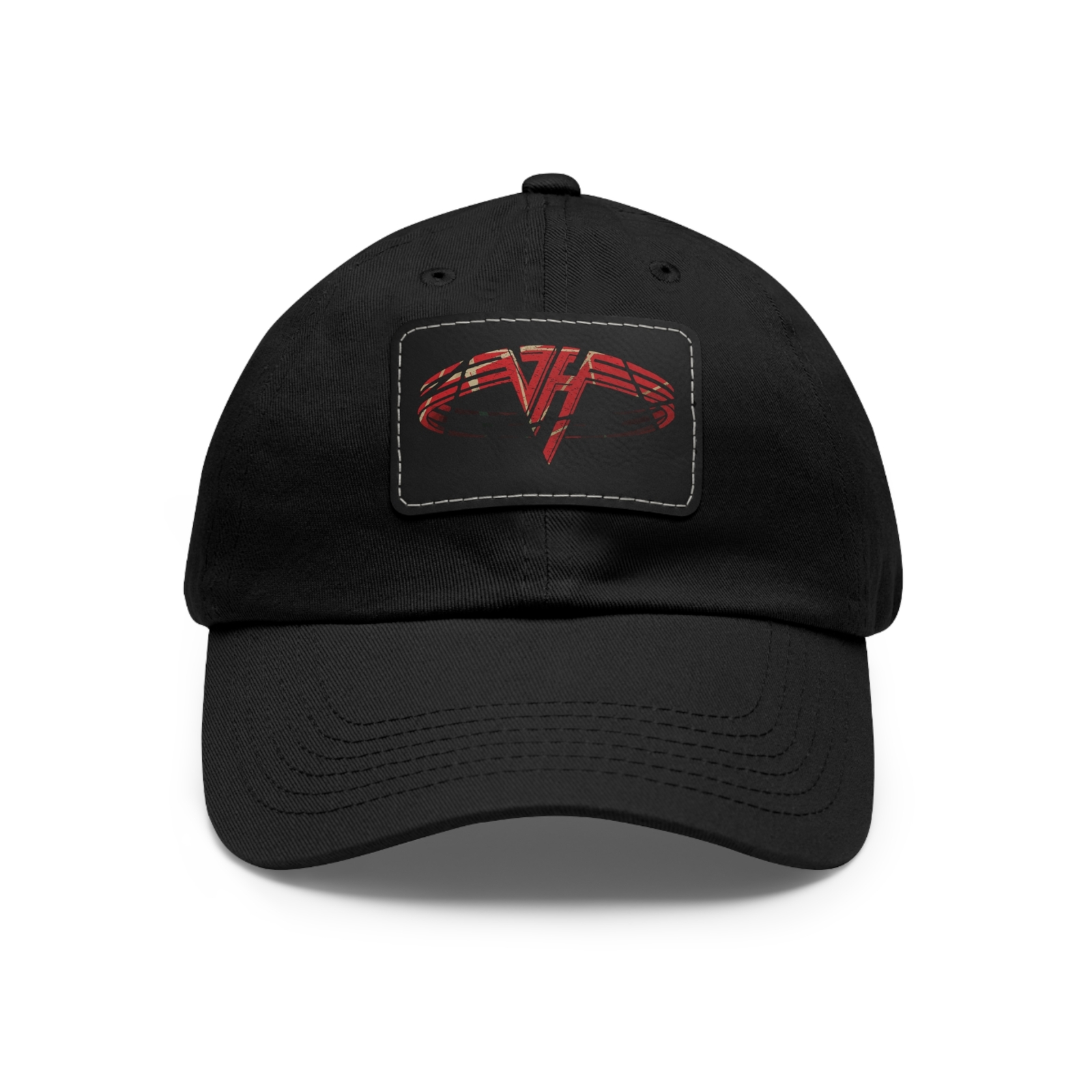 Rare! Van Halen-Inspired 1984 Tour Dad Hat w/ Leather Patch - Adjustable