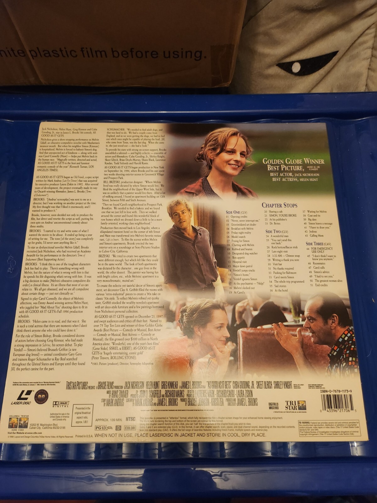 As Good As It Gets Laserdisc
